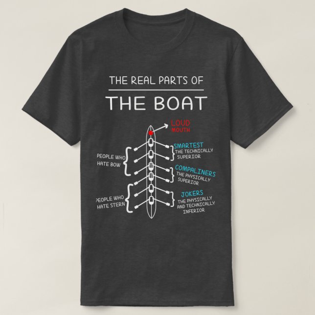 Rågteam rad rad Tävling Boat Coxswain T Shirt (Design framsida)