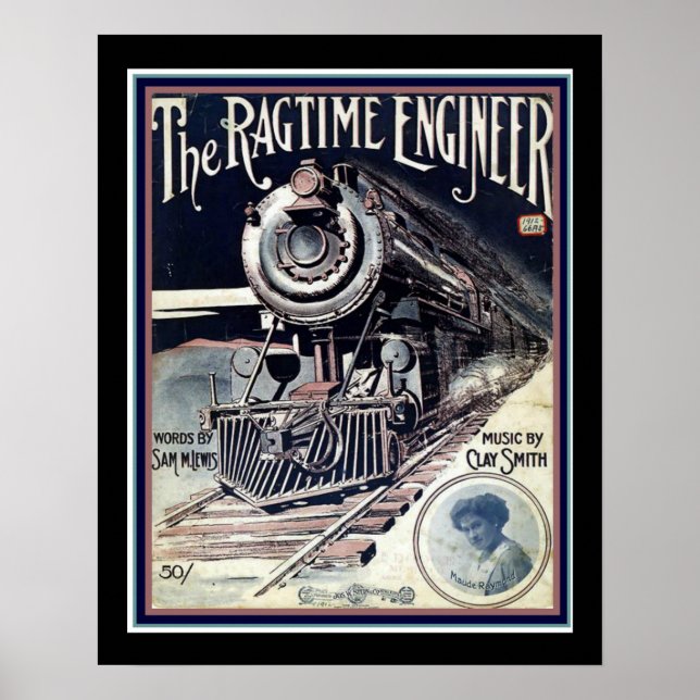 "Ragtime Ingenjör" Lakan Music Cover 16 x 20 Poster (Framsidan)