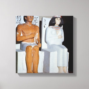 Rahotep och hans fru, Nofret, från Meydum Canvastryck