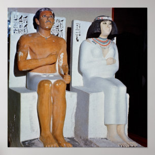 Rahotep och hans fru, Nofret, från Meydum Poster