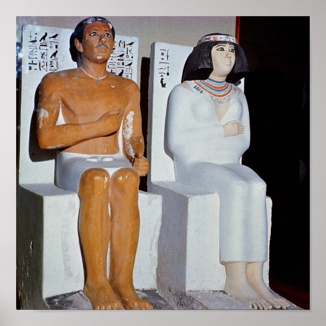 Rahotep och hans fru Nofret från Meydum Poster (Framsidan)
