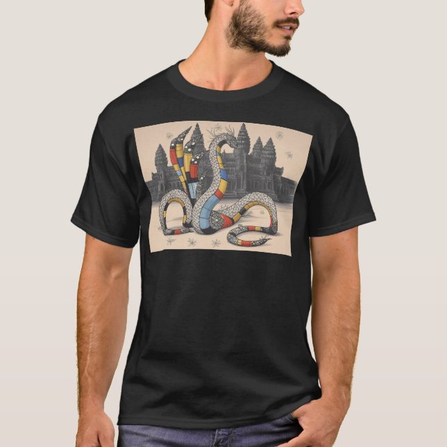 Rahu-Abstrakt vid Angkor Wat T Shirt (Framsida)