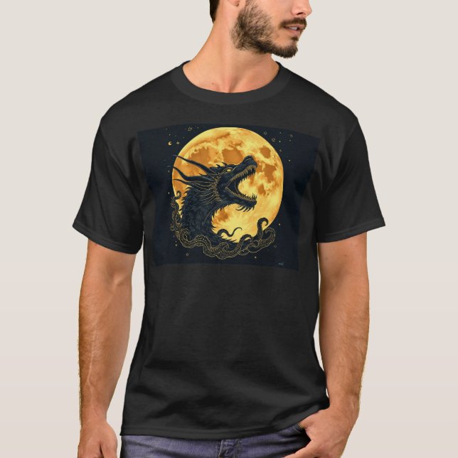 Rahu Howls vid Måne T Shirt (Framsida)