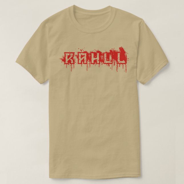 Rahul  First Name Halloween Costume Personalized  T Shirt (Design framsida)