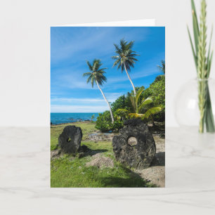 Rai Stones på Yap Island Kort