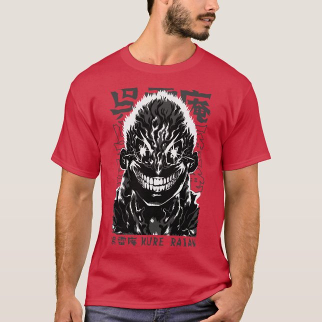Raian Kure Madness KENGAN ASHURA OMEGA Manga Anime T Shirt (Framsida)