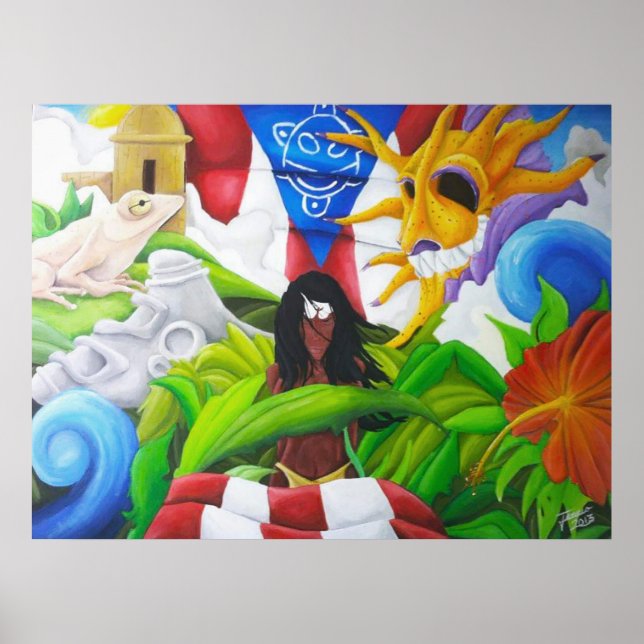 Raices 4 Puertorican art Poster (Framsidan)