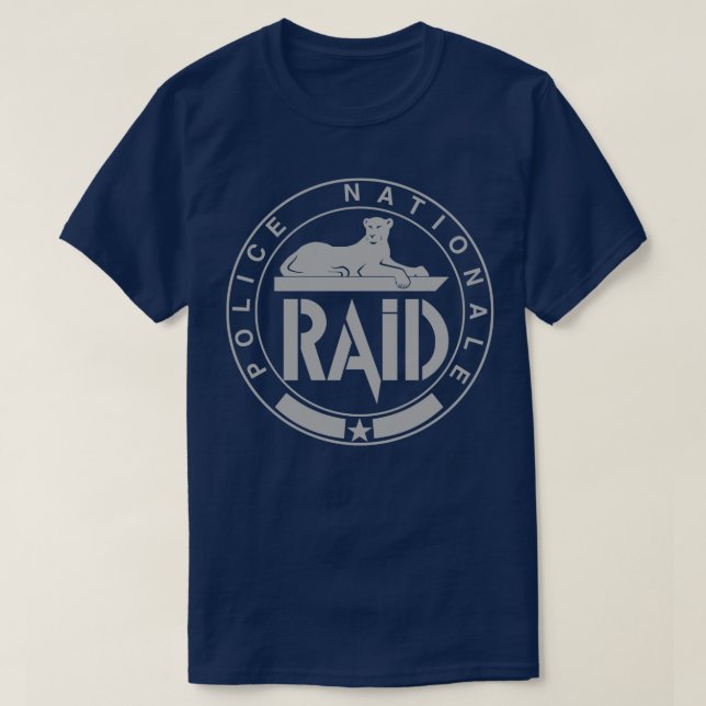 RAID Fransk-polisenhet T Shirt (Design framsida)
