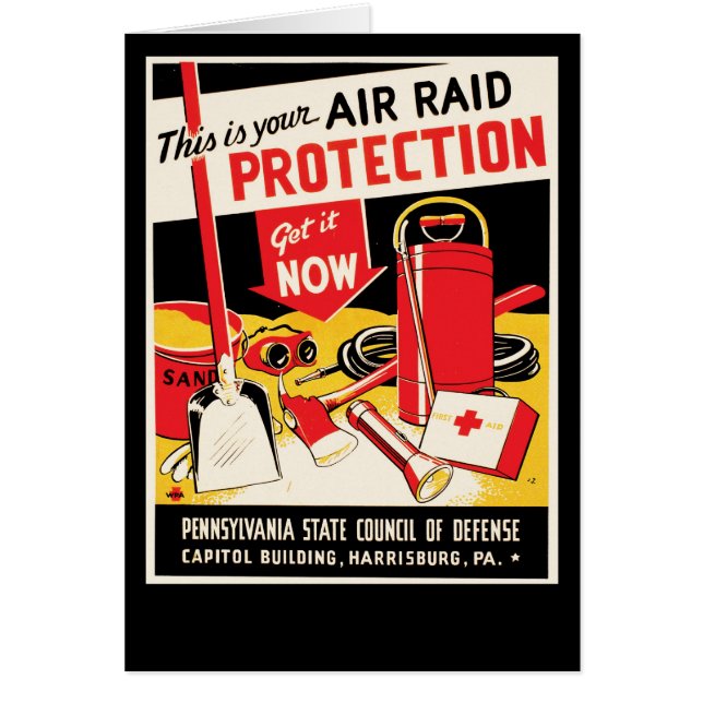 Raid Protection luft Hälsningskort (Framsidan)