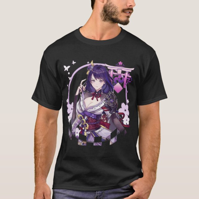 Raiden Shogun Best Art Art 2 T Shirt (Framsida)