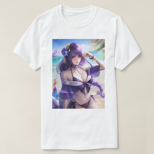 Raiden Shogun Swimdress 59 T Shirt (Design framsida)