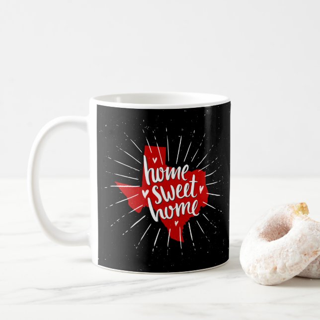 Raider Red and Black Home Sweet Home Texas Kaffemugg (Med munk)