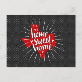 Raider Red and Black Home, Sweet Home - Texas Vykort