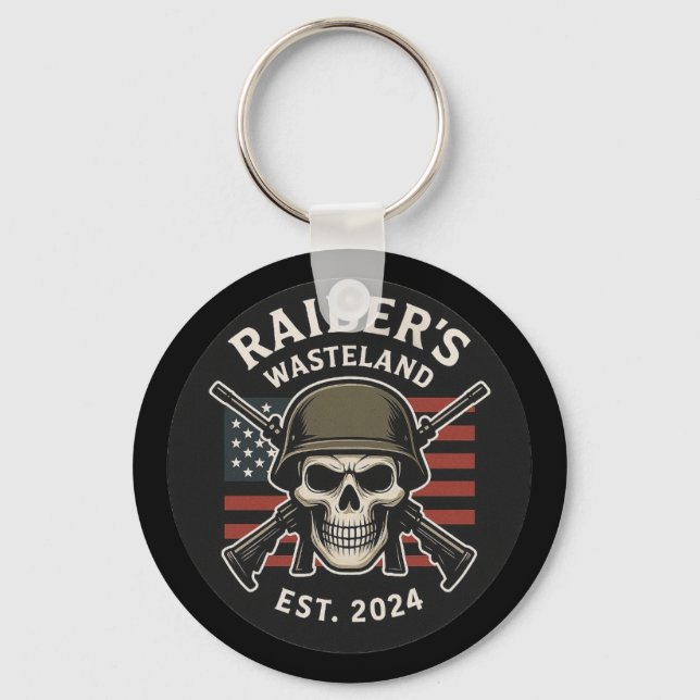 Raider’s Wasteland Logo Best Server Keychain Nyckelring (Framsida)
