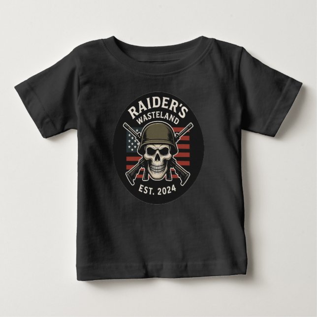 Raider’s Wasteland Official Logo Baby T-Shirt (Framsida)