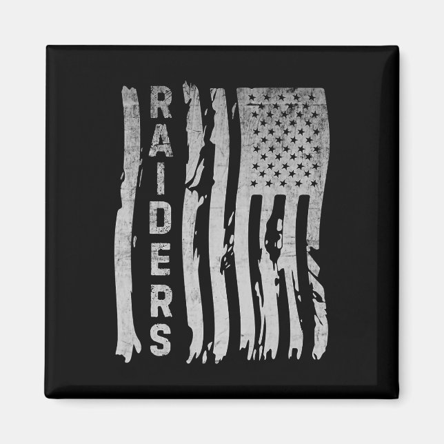 Raiders attackerar flygplan USA flagga Manar Boy W Magnet (Framsidan)