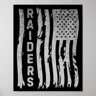 Raiders attackerar flygplan USA flagga Manar Boy W Poster