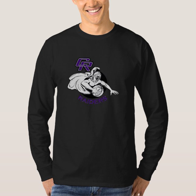 Raiders Black Långärmad Unisex T Shirt (Framsida)
