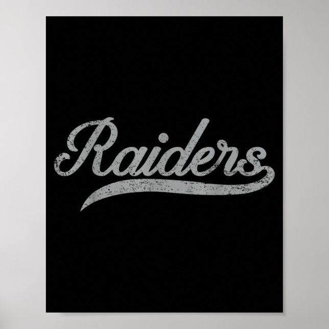 Raiders Name Usa Flag Gift Men Women Boy Girl  Poster (Framsidan)