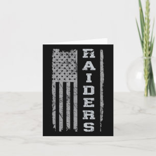 Raiders Namn USA flagga Gift Manar Women Boy Girl Kort