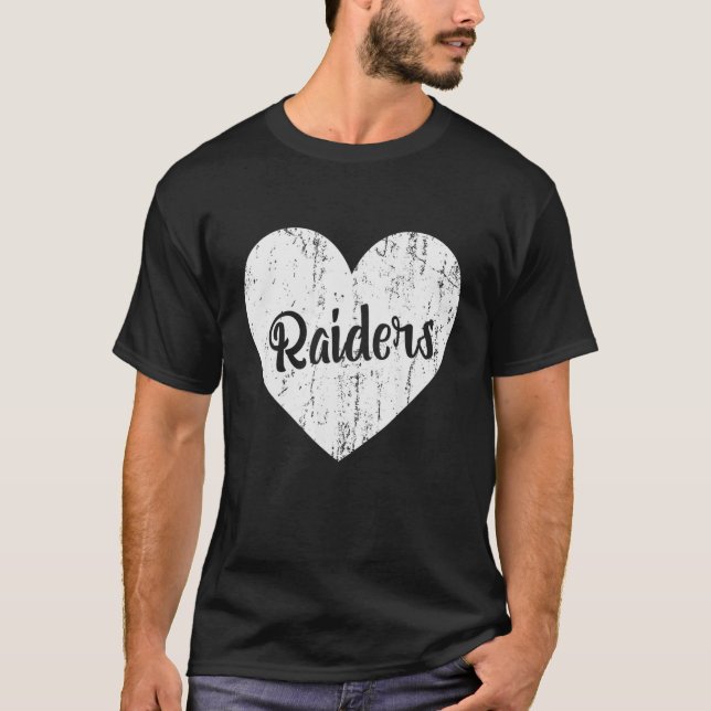 Raiders School Sportfantast Team Spirit Mascot T Shirt (Framsida)