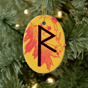 Raidho Viking Rune Yule Ornament - Balance!