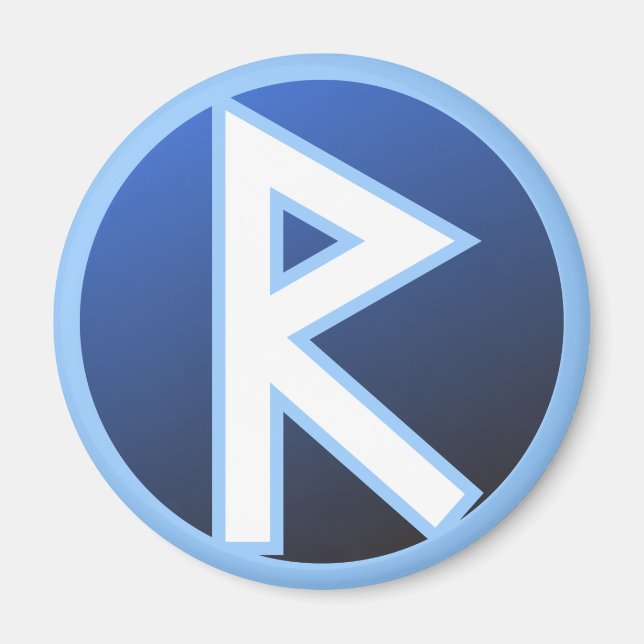 Raido Ride Rune Magnet (Framsidan)