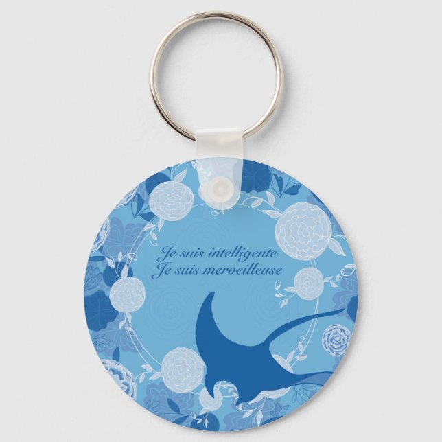 raie, fleur de vie, orange, mandala,zen,chakra, nyckelring (Framsida)