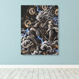Raijin Bleu Canvastryck