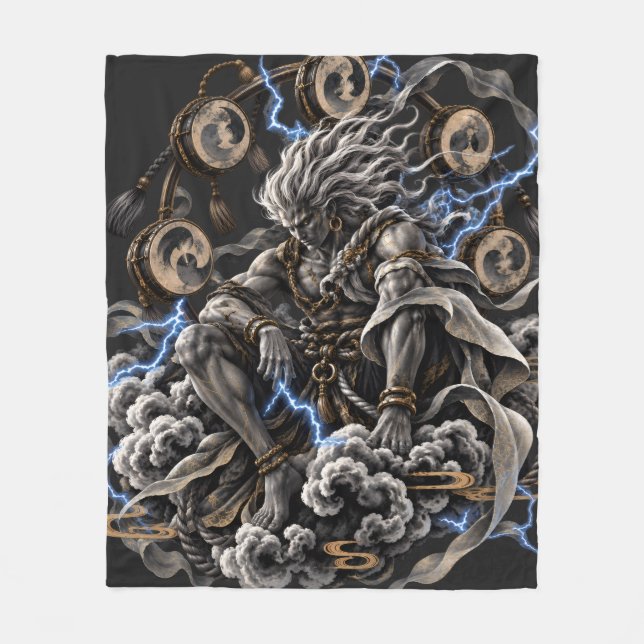 Raijin Bleu Fleecefilt (Framsidan)