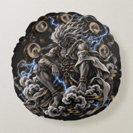 Raijin Bleu Rund Kudde