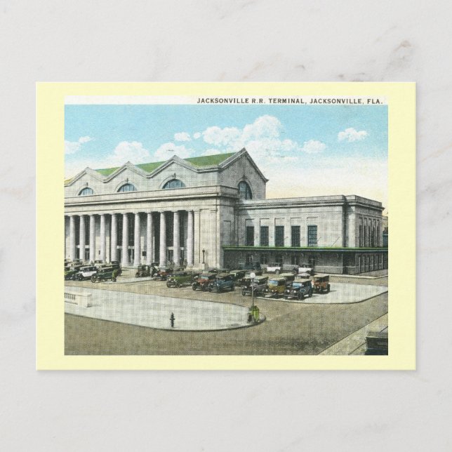 Rail Road Station, Jacksonville, Florida Vykort (Framsida)