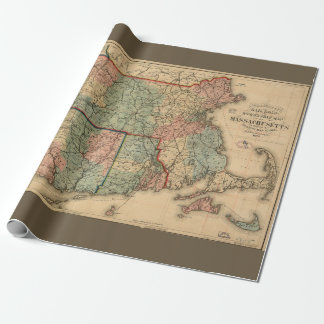 Rail Road & Township Karta of Massachusetts, 1879 Presentpapper