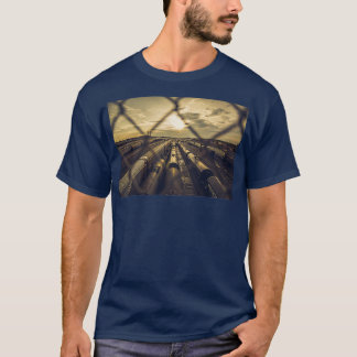 rail yards at sunset t shirt