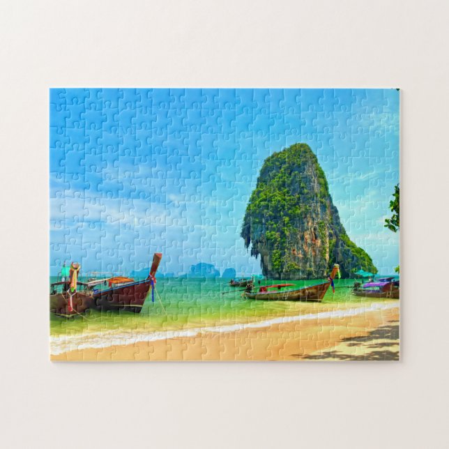 Railay Beach at Krabi, Thailand Pussel (Horisontell)