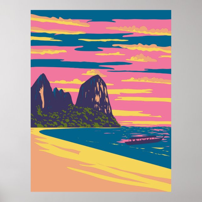 Railay Beach i Thailand Poster (Framsidan)