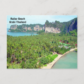 Railay Beach Krabi Thailand Postcard Vykort