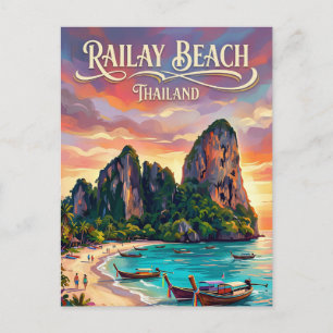 Railay-stranden Thailand Vykort