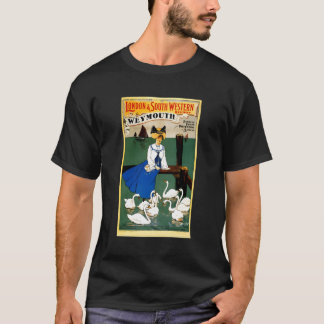 Railroad Advertiset London Weymouth Matande Svanar T Shirt