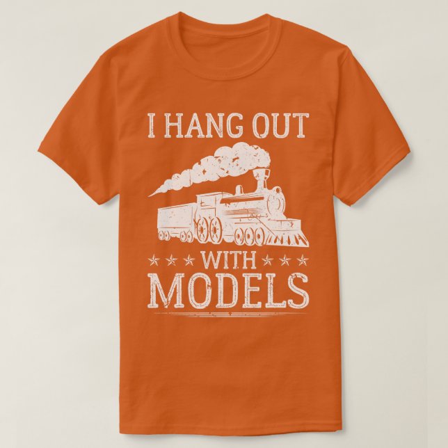 Railroad Älskare Model Tåg T Shirt (Design framsida)