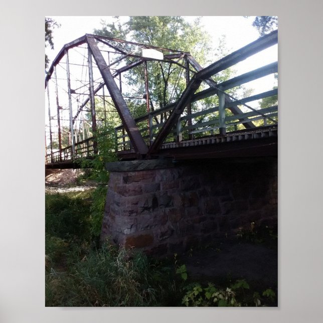 Railroad Bridge with Stone Column Poster (Framsidan)