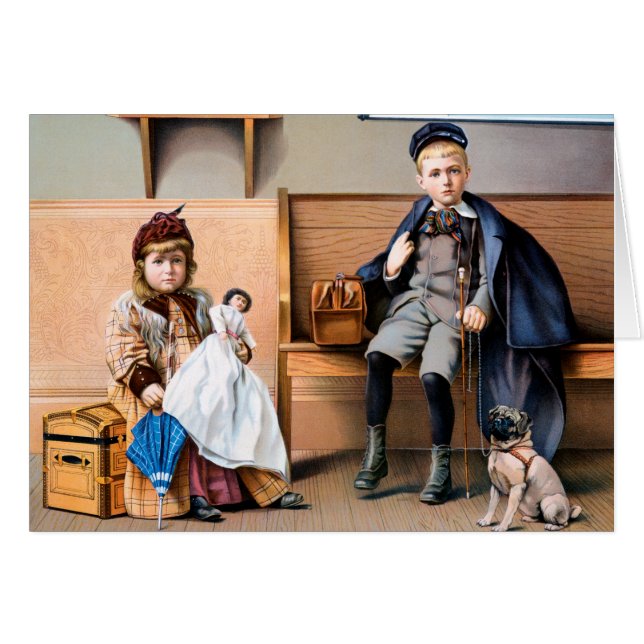 RAILROAD POSTER, 1898 HÄLSNINGSKORT (Framsidan Horizontal)