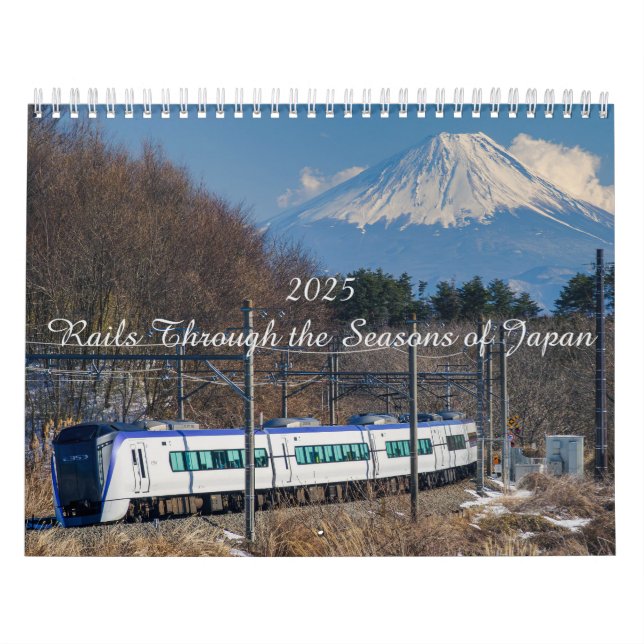 Rails Through the Seasons of Japan 2025 日本の鉄道風景 Kalender (Omslag)
