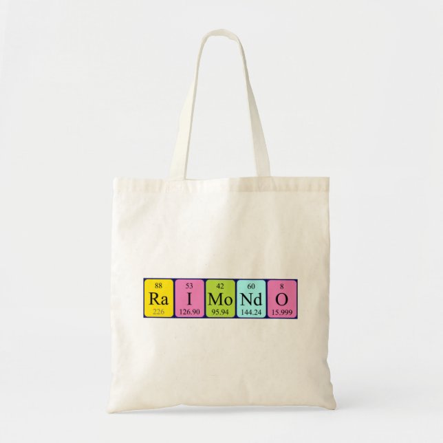 Raimondo Periodisk bord namn tote bag Tygkasse (Framsidan)