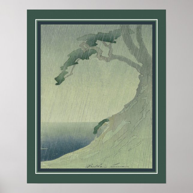"Rain" 1905 Japansk Print by Bertha Lum Poster (Framsidan)