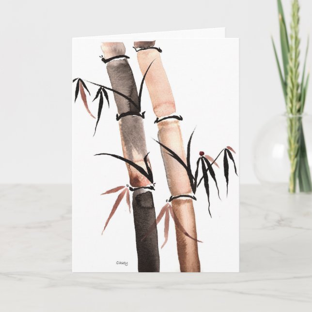 Rain Bamboo Card Kort (Framsida)