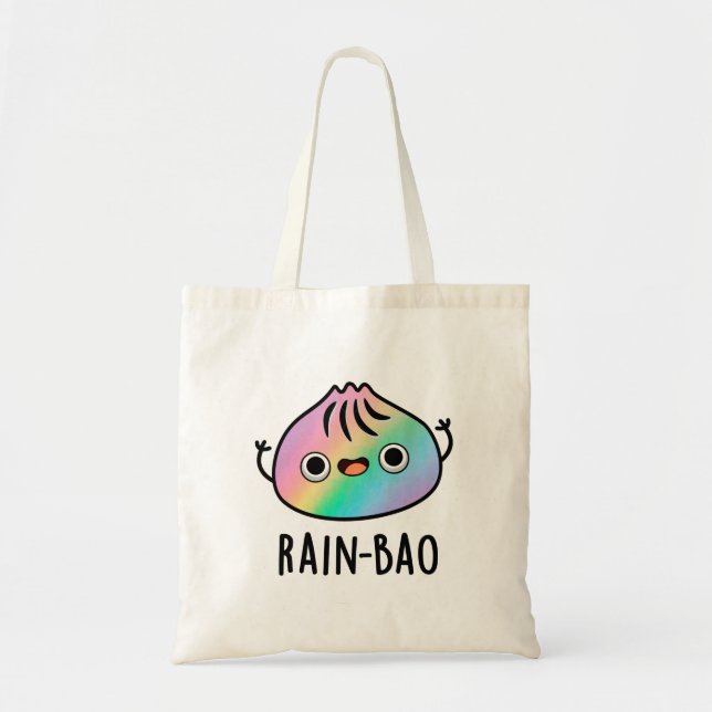 Rain-bao Funny Rainbow Dimsum Bao Pun Tygkasse (Framsidan)