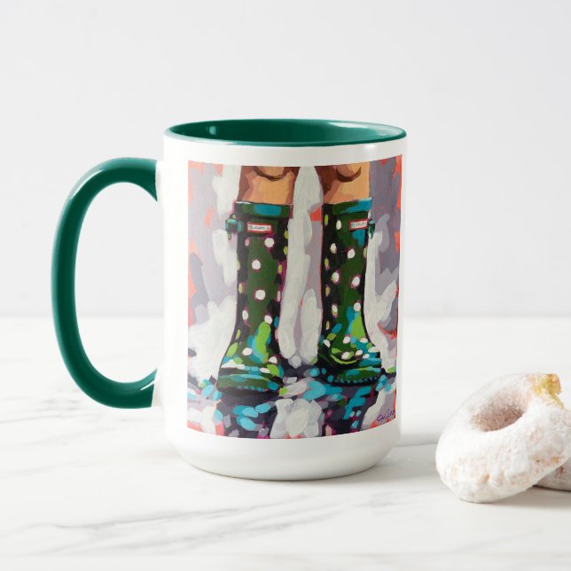 Rain boots Painting  - Children's Room Decor Mugg (Med munk)