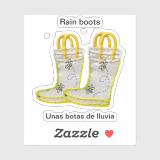 Rain Boots/Unas botas de lluvia Klistermärken