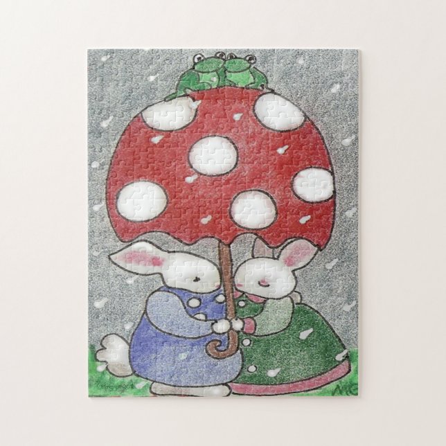 Rain bunny puzzle pussel (Vertikal)